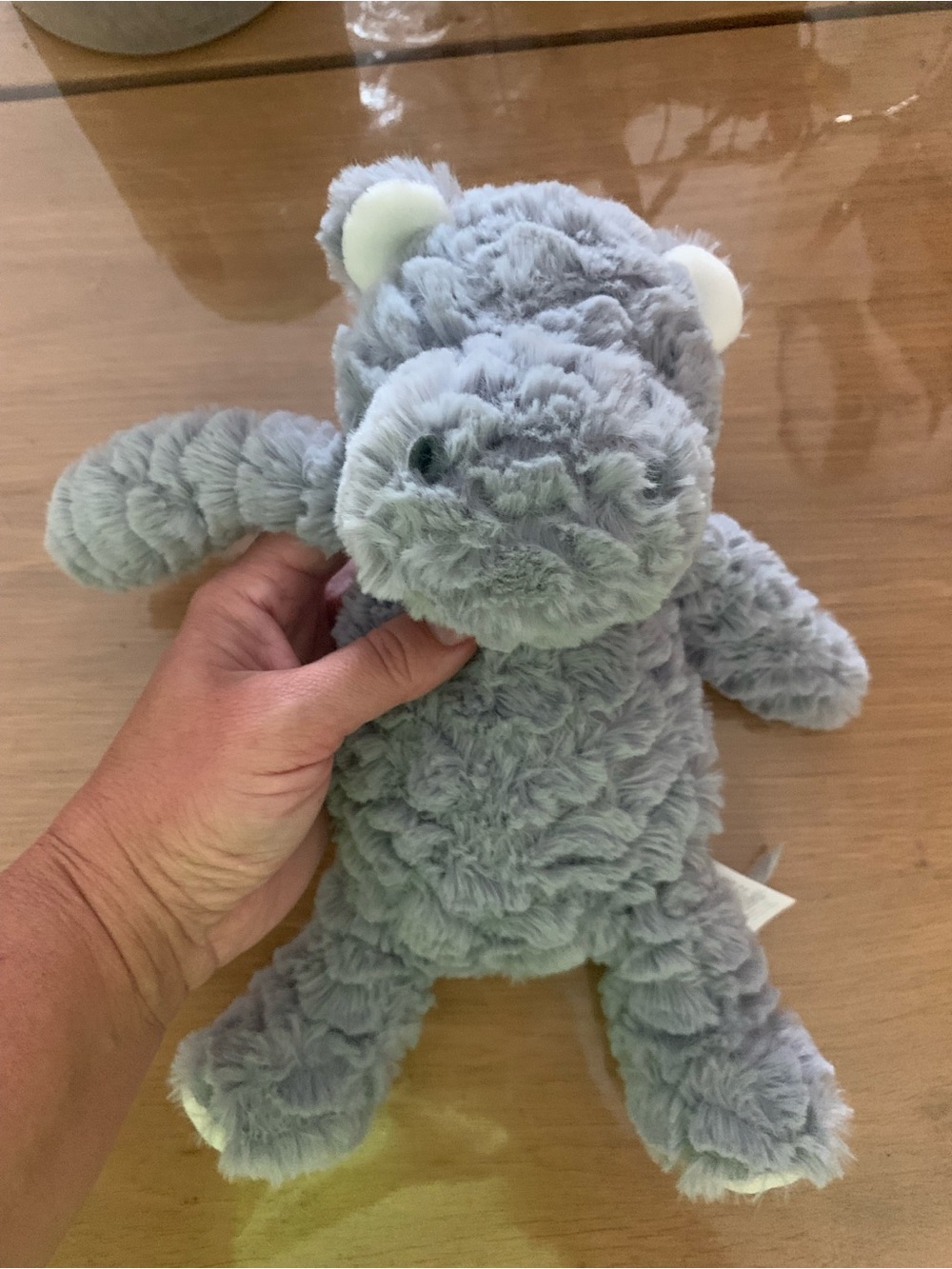 Plush Gray Hippo Stuffed Animal
